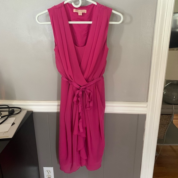 Alberta Ferretti for Macy's Impulse Fuchsia Wrap Dress, Size 4 - Picture 2 of 8